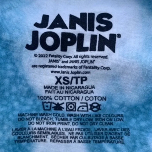 Janis Joplin Blue Tie Dye Avalon Ballroom-San Francisco 1967 Tank Top Size XS - Picture 7 of 7